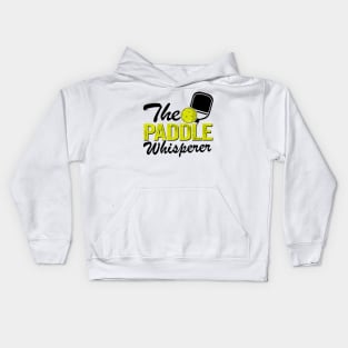 The Paddle Whisperer Funny Pickleball Kids Hoodie